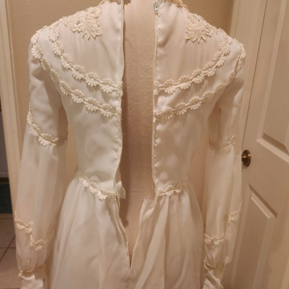 1977 VINTAGE WEDDING DRESS - Picture 13 of 15